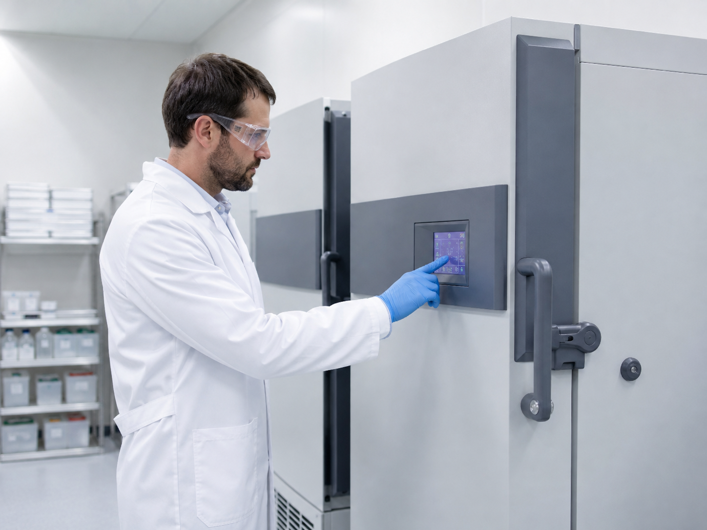 Ultracongelador de laboratorio en revisión